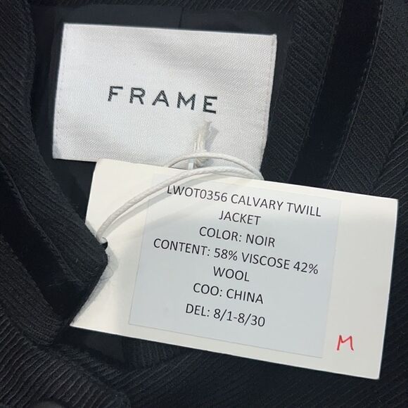 NWT Frame Denim Calvary Twill Jacket Small - Picture 10 of 11